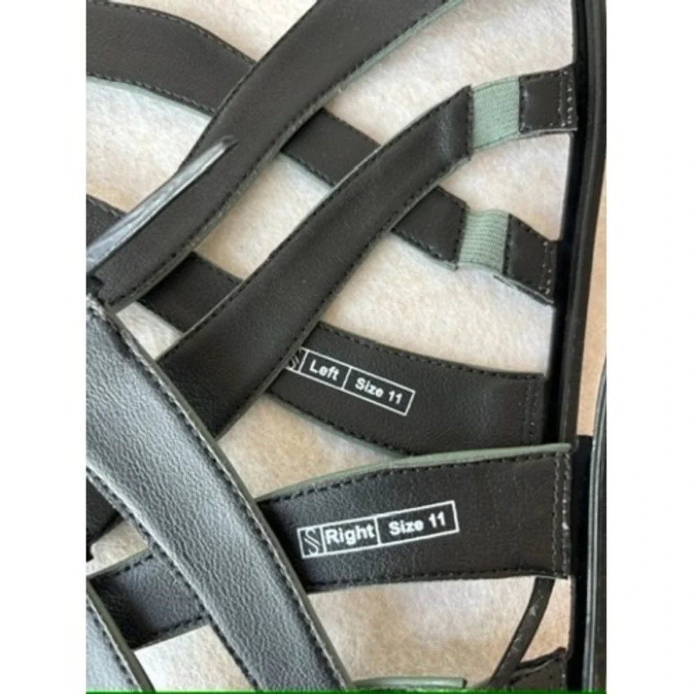 Solely Jane Capri Sage Green Size 11 Interchangeable Sandal Toppers NEW